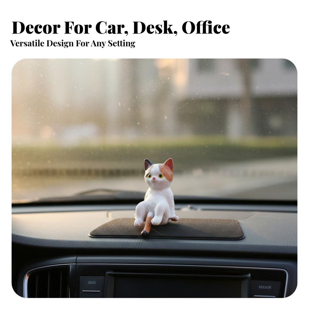 Tiny Feline Figurine Miniature Size Tiny Feline Figurines Cute & Adorable Resin Kitten Statue for Office Desk, Computer Screen