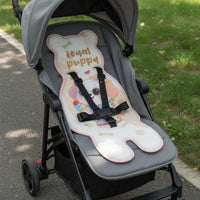 Universal Fit Baby Stroller Cooling Pad Skin-Friendly Car Seat Cooling Liner Ergonomic Design TPE Gel Seat Mat Cartoon Print for Summer