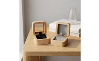 Proposal Use Beech Wood Jewelry Box Gift Packaging Small Square Jewelry Box Compact Size Sturdy for Women