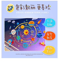 宇宙星空幼儿园墙面装饰布置主题卡通儿童房间卧室床头3d立体贴纸