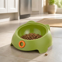 Stainless Steel Tilted Pet Bowl for Cats and Small Dogs, Elevated Anti-Vomit Anti-Choke Food Feeder, Non-Slip Anti-Tip Design