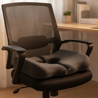 Pressure-Relieving Seat Cushion with T-Shaped Opening Coccyx Hollow Memory Foam Seat Cushion Skin-Friendly High-Density for Office Chair, Wheelchair