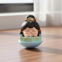 Retro Inspired Tang Dynasty Lady Figurine Original Design Tang Dynasty Lady Statue National Trend Aesthetic Resin Tumbler Doll Cultural Significance for Collectors, Culture Enthusiasts, Office Decor, Bookshelf Display, Car Dashboard