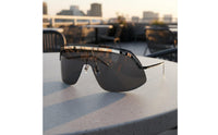 Oversized Visor Sunglasses Rimless Modern Silhouette Sunglasses Non-Polarized Sun Shades for Women, Driving