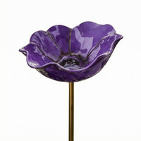 Handmade Flower Bowl Stake Outdoor Metal Flower Stake Weather-Resistant Garden Decor Everlasting Bloom