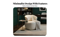 Modern appearance cushiony Tub Chair Minimalist Design accentuate Armchair Soft Upholstery Indoor Seating Curved outline for Interior Designers, Book Lovers, Living Room, Lounge Area, perusing corner, Home Office
