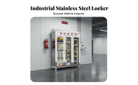 Rust Resistant Stainless Steel Service Cabinet Lockable Glass Door Emergency Cabinet Heavy Duty Community Convenience Station Large Capacity for Residents, Property Managers, Hospital, School, Office Building, Supermarket