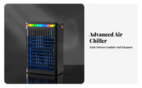 Desktop Water Cooling Fan Colorful Night Light Portable Air Chiller Fan 5 Speed Settings Portable Air Chiller for Office, Bedroom, Dorm Room