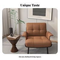 Italian Inspired Design arc-shapedrear Armchair Signature design Accent Chair Upholstered Indoor Furniture Ergonomic Comfort for Hotel Managers, Interior Designers, Business Owners