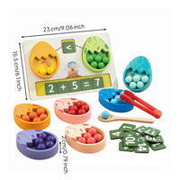 Dinosaur Egg Sorter Interactive Play Bead Sorting Toy Wood Wooden Counting Eggs for Children, Kids