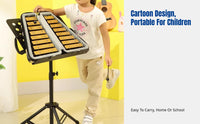 Aluminum Glockenspiel, 16-Key C Scale, Orff Percussion Instrument, Kindergarten, Primary Music, Random Color