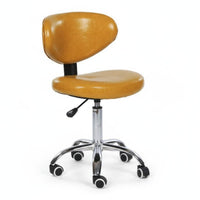 Rolling Caster casters Adjustable supportless Stool with supportrest Task Chair 360-Degree rotate Movable Furniture space-saving Design for Office Workers Artists, Professionals, Salon, Clinic, Spa, Workshop