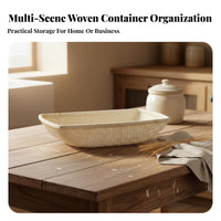 Rectangular Woven Platter Rustic and design Serving Basket multipurpose for Bakeries