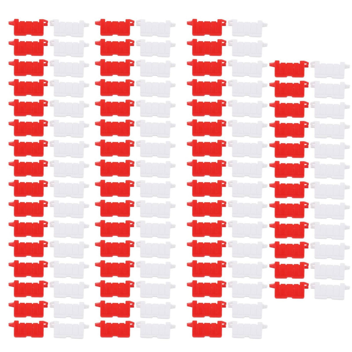 120 Pieces Road Barrier Interlocking Road Barrier Realistic Detail Layout Accessory for Remote-Control Car Tracks