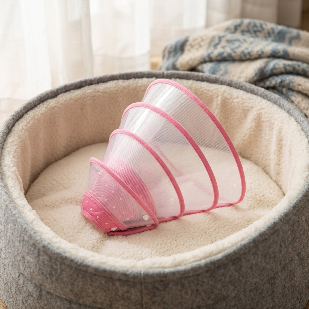 Pet Cone for Dogs and Cats, Transparent Rigid Dog and Cat Cone, Pet Recovery Tool to Prevent Licking After Surgery