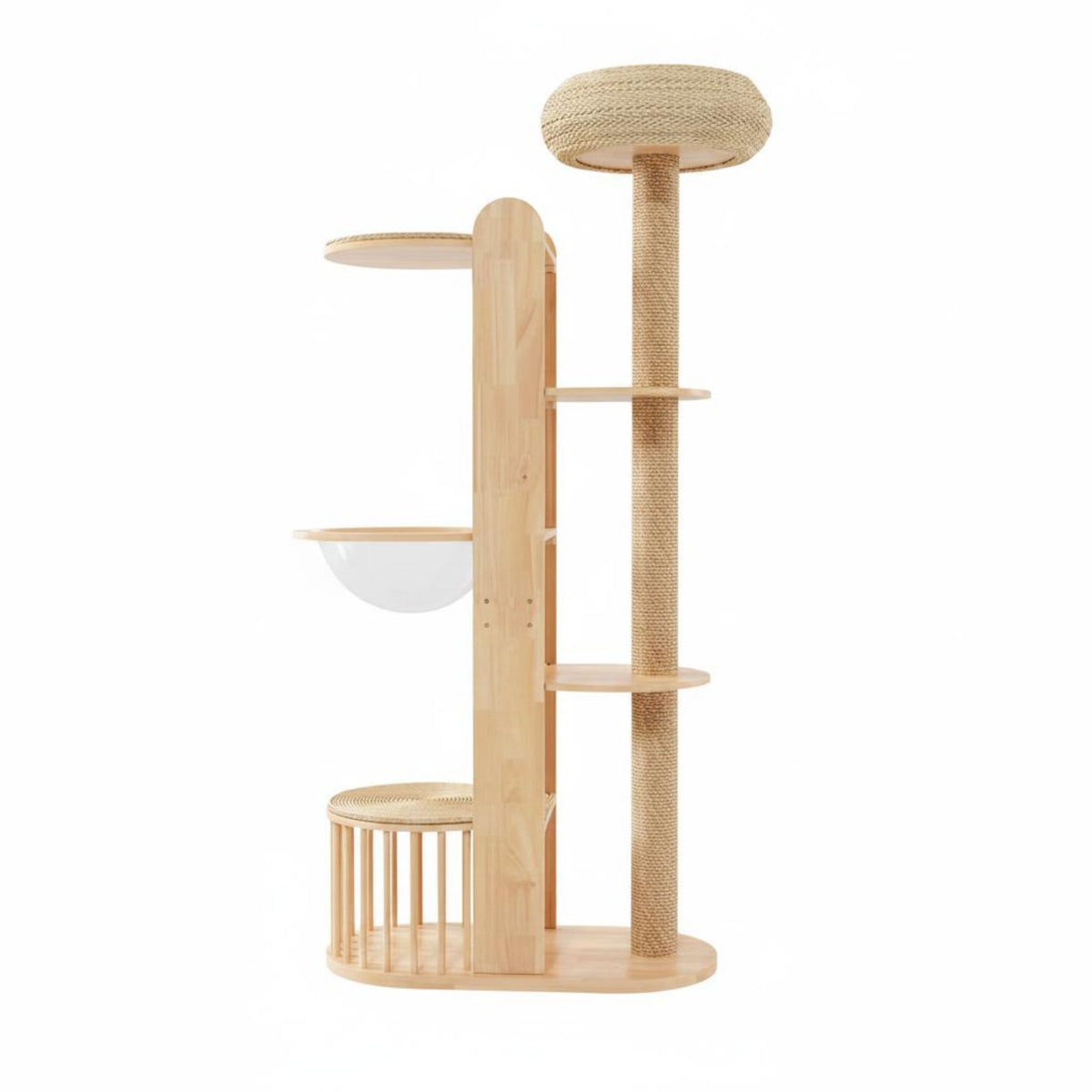 Wooden Feline Climber Climbing Frame Cat Scratching Tree Animal Furniture for Cats, Indoor