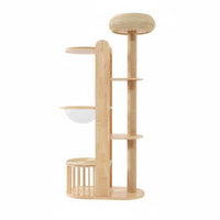 Wooden Feline Climber Climbing Frame Cat Scratching Tree Animal Furniture for Cats, Indoor