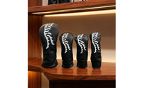 4 Pieces Leather-Like Golf Club Headcovers Sturdy Driver Headcovers Thick Headcover Set Soft for Travel