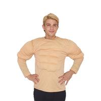 Wangnuo Muscle T-Shirt for Role Play with Fake Chest and Abs