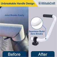Lawn Trimmer Handle Extension Ergonomic Trimmer Handle with Bracket Clamp Hardware Back Saver Soft-Grip for Landscapers