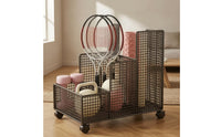 Exercise Equipment Organizer Open Exercise Mat Storage Mat Organizer Perforated Divided Equipment Rack
