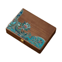 Large Capacity Jewelry Storage Box Solid Wood Earring Ring Organizer Dustproof