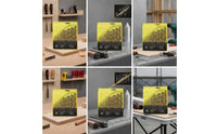 19 Pieces High-Speed Steel Twist Drill Bit Set HSS Drill Bit Set with Case Spiral Fluted Tool Black and Gold for Woodworking