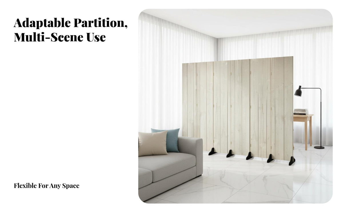 Foldable Design Folding Panel Divider Mobile & Portable Multi-Panel Folding Screen Self-Standingstanding Room Partition Decorative for Homeowners, Business Owners, Office Workers, Bedroom, Commercial Areas, Studio Apartment, Restaurant