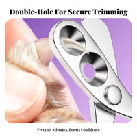 Non-Slip Handle Round Hole Pet Nail Clippers Easy to Use Cat Nail Clipper Prevents Cutting the Quick for Home, Indoor, Indoors