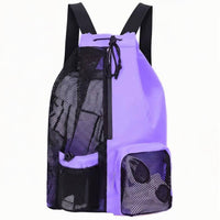 Lightweight Swim Bag with Wet Pocket Adjustable Straps Wet Pocket Backpack Sturdy Beach Sackpack for Swimming