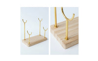 Bracelet Display Stand Open Design Bracelet Holder with Wood Base Jewelry Display Stand with Wood Base Tabletop Countertop