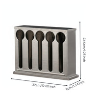 Easy to Clean Chopstick and Spoon Holder Large Capacity Commercial Spoon Holder Draining Design Stainless Steel Utensil Holder Heavy Duty for Restaurant, Dining Hall, Buffet