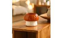 Ceramic Bird Feeding Bowl Dishwasher Mushrooms Bird Dish Glazed Ceramic Feeding Dish for Small Parrots