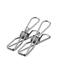 Stainless Steel Windproof Clothes Clips Heavy Duty Laundry for Pants and Socks, Multipurpose Spring Clothespins for Air- 3 Pack