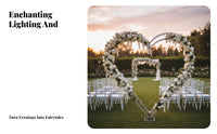 Heart-Shaped Iron frame Large Scale Heart-Shaped Arch Stand Outdoor Suitable Ceremony Backdrop for partners, Photographers, Photo Booth, Garden, Beach