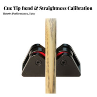 2 Pieces Professional Grade Billiard Cue Straightness Checker Low Friction Rollers Cue Straightness Checker Long-Lasting Alloy Construction