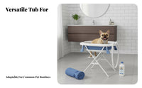 Foldable Pet Bathtub Space Saving Foldable Dog Bath Reduces Back Strain Foldable Pet Washing Station for Dogs, Cats, Outdoor, Indoor, Backyard