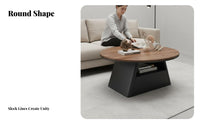 2 Pieces Minimalist Aesthetic Nesting Coffee Table Set Space Saving Accent Furniture Sturdy and Long-Lasting Household Furnishing Polished Rounded Edges for Apartment Dwellers, Design Enthusiasts, Homeowners