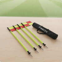 4 Pieces  Soccer Corner Flag Stable Soccer Training Poles with Flags Bright Ground Marker Kit for Match-Day Setup