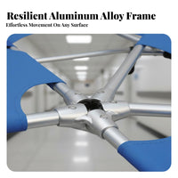 Lightweight Folding Stretcher Long-Lasting Portable Rescue Stretcher Heavy Duty Aluminum Alloy Medical Cot High Load Capacity for Firefighters Personnel, Ambulances, Sports Venues, Nursing Homes