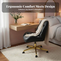 Adjustable Height Armless Rolling Computer Chair 360° Swivel Armless Rolling Chair Space-Saving Office Furniture Ergonomic Design for Students, Telecommuting Workers, Adults, Bedroom, Study Room, Workstation