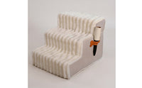 Foldable Pet Stair Washable Pet Steps with Soft Cover Non-Slip Dog Ramp with Foam for Small Dogs, Injured Pets, Bedside, Sofa