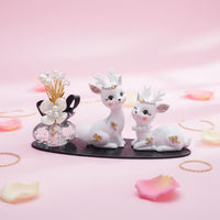 Glittering Rhinestone Deer Car Ornament Non-Damaging Safe Journey Deer Ornament Compact Size Cute Car Interior Decor Lightweight for Women, New Drivers, Couples, Center Console