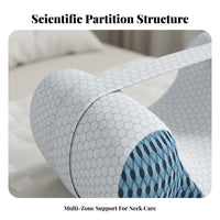 Ergonomic Design Anti-Side Sleeping Pillow Breathable Material Supine Sleep Alignment Aid Detachable Strap for Home Care, Bed Rest, Hospital