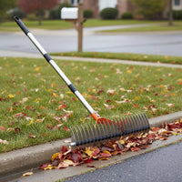 Multi-Functional Dethatching Rake Heavy Duty Thatch Removal Rake Long Handle Manual Lawn Scarifier Rust-Resistant for Landscapers, Gardeners, Garden, Yard, Farm