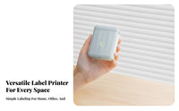 Waterproof Labels Portable Thermal Printer App Control Mini Thermal Labeler Bluetooth Connectivity Label Device Rechargeable Battery for Home Organizers, Teachers, Small Business Owners, School, Kitchen, Storage, Retail Shop