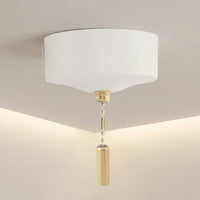 Light Switch for Toilet Light with 200cm Chain, Bathroom Pull Cord Ceiling Switch with Cylinder Pendant, 220V 3A Pull Cord Switch, 80mm Diameter