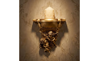 Wall-Attached Candle Holder with Display Shelf Sturdy Wall Sconce with Shelf Candle Sconce for Entryway