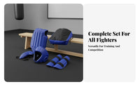 Adjustable Straps Sanda Fighting Gear Set Wear-Resistant Full Body Spar Arena Set Triple Layer Padding Full Body Spar Arena Protective Gear Reinforced Stitching for Adults, Teen, Beginners, Competition, Dojo, Gym