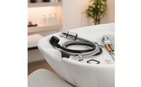 Chrome Finish Shampoo Bowl Faucet Kit Long-Lasting Brass Construction Salon Sink Sprayer Hose Set for Barbers